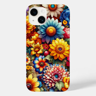 Colourful Vibrant Floral Symphony Pattern Case-Mate iPhone 14 Case