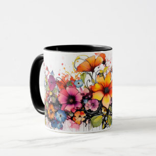 Colourful Vibrant Flower Botanical Garden Nature Mug