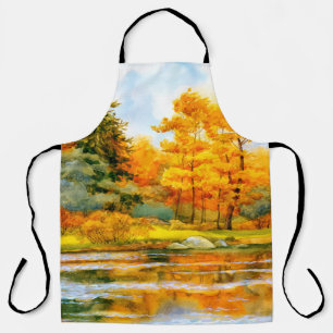 Colourful vibrant hand drawn watercolor sketch dra apron