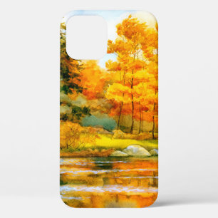 Colourful vibrant hand drawn watercolor sketch dra iPhone 12 case