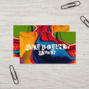 Colourful vibrant modern abstract vivid cheerfull business card