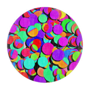 Colourful Vibrant Retro Revival Pattern Cutting Board