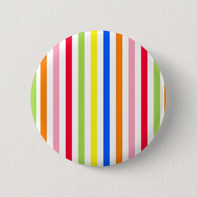 Colourful Vibrant Stripes Pattern Design  6 Cm Round Badge (Front)