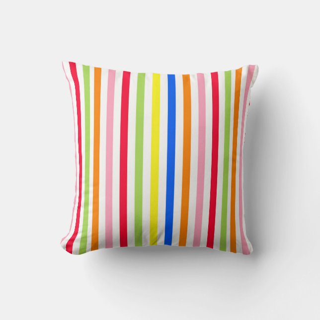 Colourful Vibrant Stripes Pattern Design  Cushion (Front)