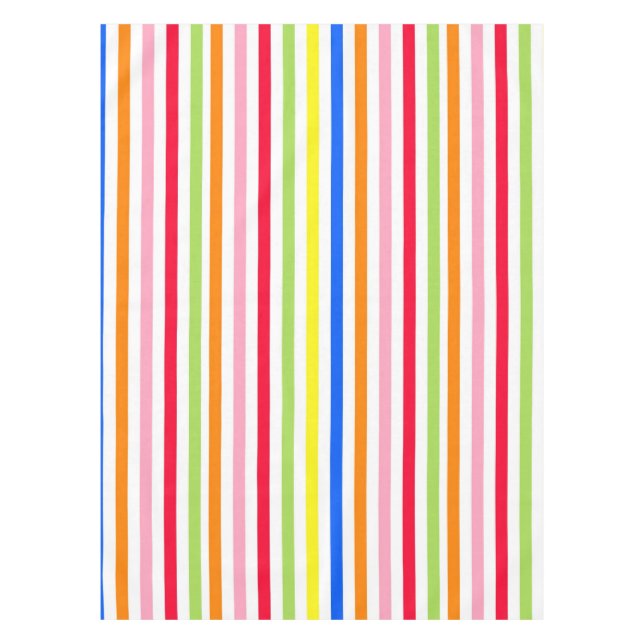 Colourful Vibrant Stripes Pattern Design  Tablecloth (Front)