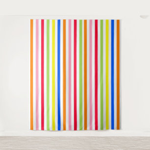 Colourful Vibrant Stripes Pattern Design  Tapestry