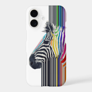 Colourful Vibrant Stripes Zebra Painting
