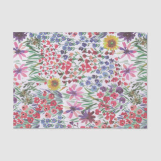 Colourful vibrant Watercolor Floral botanical Tiss Tissue Paper