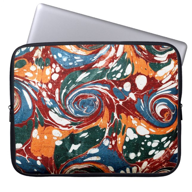 Colourful Victorian Marbled Paper Cover (Front)