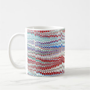 Colourful Victorian Marbled Paper Cover Coffee Mug