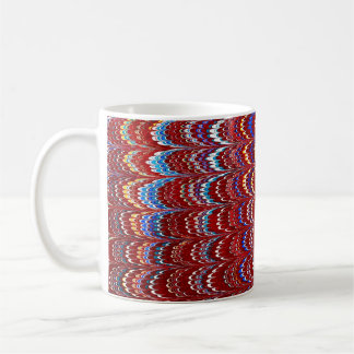 Colourful Victorian Marbled Paper Cover Coffee Mug