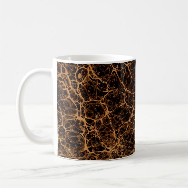 Colourful Victorian Marbled Paper Cover Coffee Mug (Left)