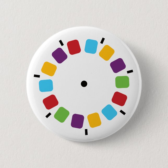 Colourful Viewmaster Reel Retro Modern 6 Cm Round Badge (Front)