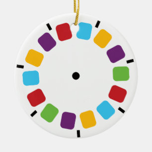 Colourful Viewmaster Reel Retro Modern Ceramic Tree Decoration