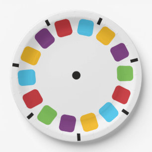 Colourful Viewmaster Reel Retro Modern Paper Plate