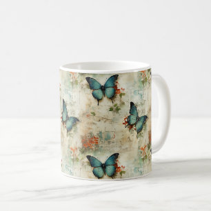 Colourful Vintage Butterflies and Flowers (12) Coffee Mug