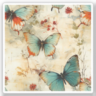 Colourful Vintage Butterflies and Flowers (3)