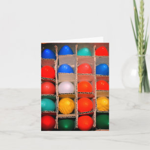 Colourful Vintage Christmas Light Bulbs in a Box Card