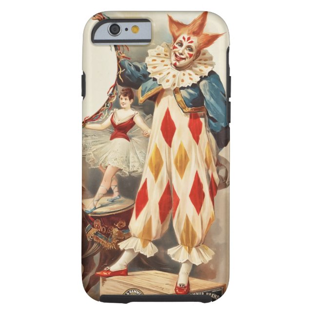 Colourful Vintage Circus Clown Case-Mate iPhone Case (Back)