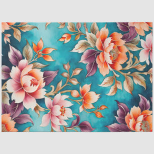 Colourful Vintage Fabric Art Tissue Paper