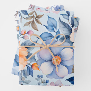 Colourful Vintage Fabric Art Wrapping Paper Sheets