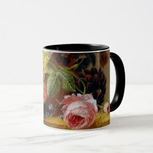 Colourful Vintage Flowers Art Painting Mug