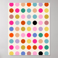 Colourful Vintage Geometric Dots