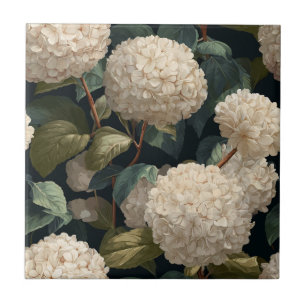 Colourful Vintage Hydrangeas Tile For Durable Floo