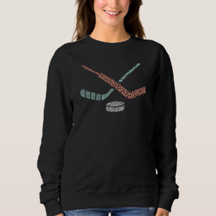 Colourful Vintage Ice Hockey Polka Dot Sweatshirt