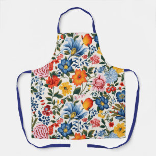 Colourful Vintage Inspired Floral Pattern Apron