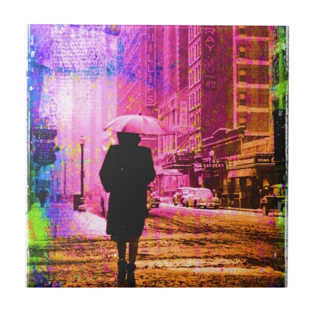 Colourful Vintage Kansas City Tile (Front)