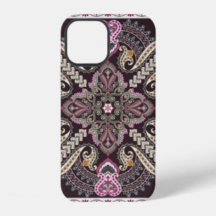 Colourful vintage mandala motifs seamless pattern iPhone 12 case