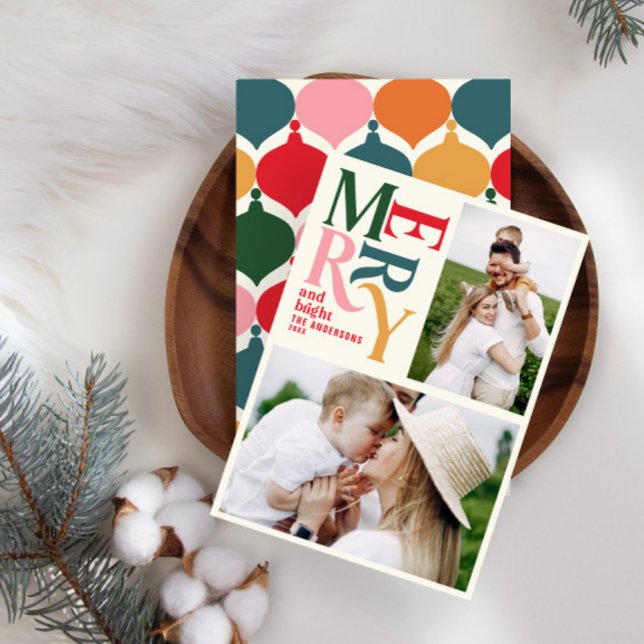 Colourful vintage merry chritsmas announcement (Creator Uploaded)