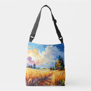 Colourful Vintage Outdoor Illustration Crossbody Bag