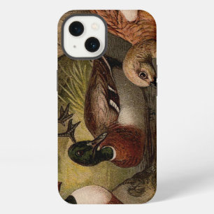 Colourful vintage painting of ducks iPhone 13 case