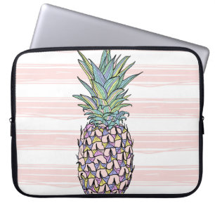 Colourful vintage pineapple laptop sleeve