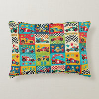 Colourful Vintage Race Car Pattern