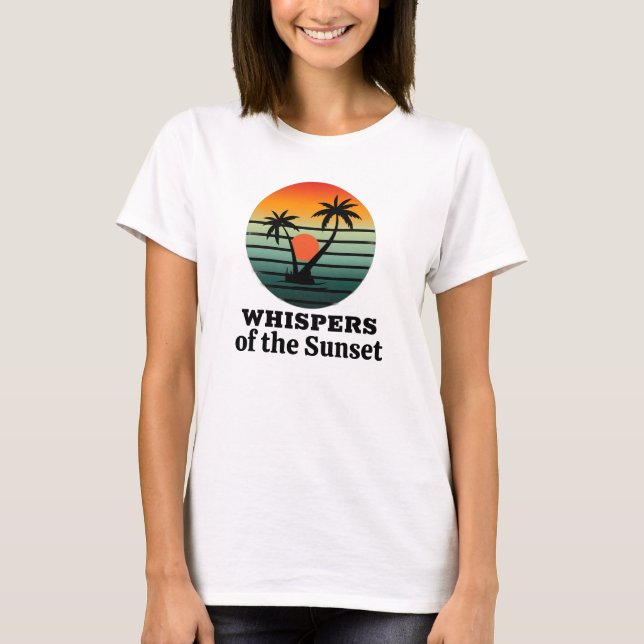 Colourful Vintage Retro Sunset T-Shirt (Front)