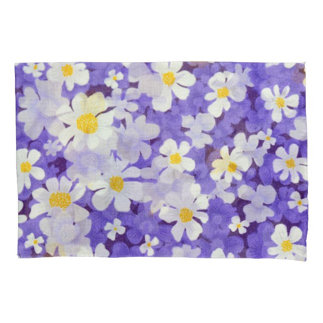 Colourful Vintage: Seamless Flower Pattern Pillowcase (Front)