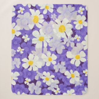 Colourful Vintage: Seamless Flower Pattern Sherpa Blanket