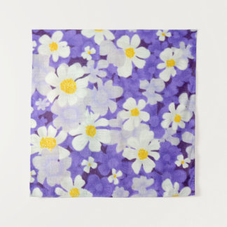 Colourful Vintage: Seamless Flower Pattern Tapestry