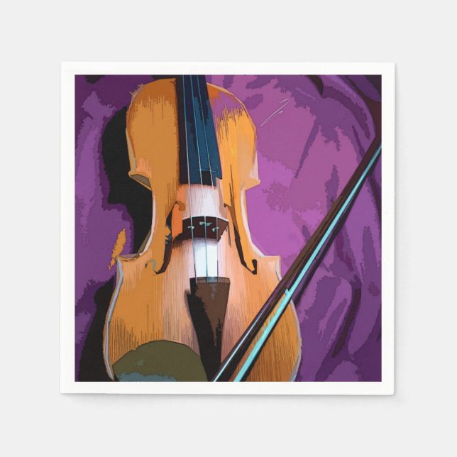 Colourful vintage set of napkins - Viola (Front)