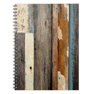 Colourful Vintage Timber Panels with peeling paint Notebook