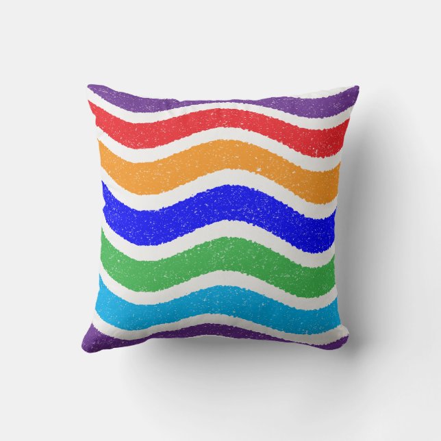 Colourful Vintage Torn Paper Effect Custom Cushion (Back)