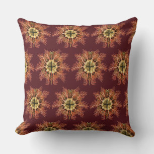 Colourful Vintage Tunicate illustration Cushion