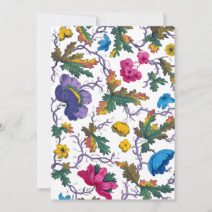Colourful Vintage Watercolor Floral Card