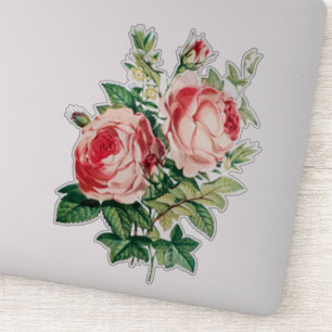 Colourful Vintage Watercolor Rose Flowers Bouquet