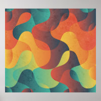 Colourful vintage wave abstract pattern