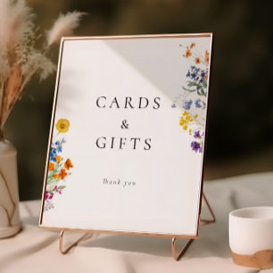 Colourful Vintage Wildflower Cards & Gifts Poster