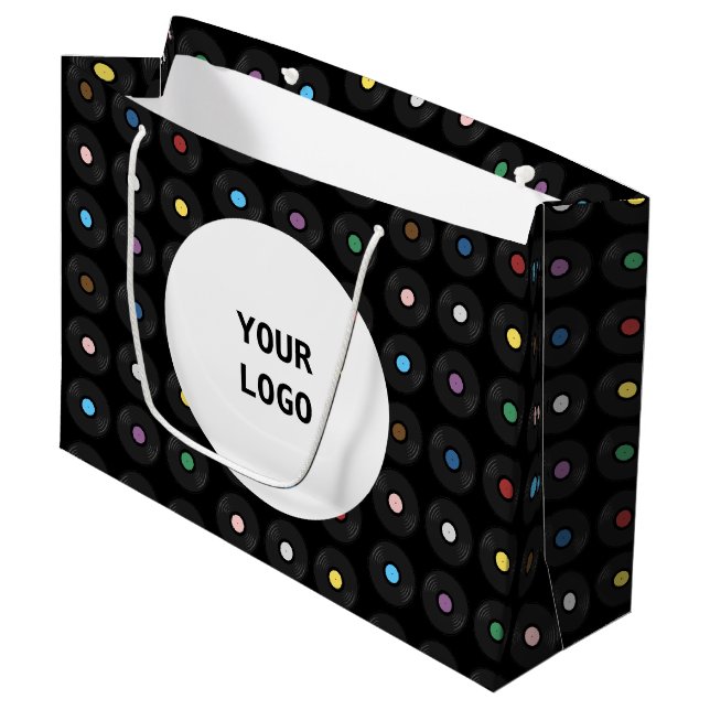 Colourful Vinyl Record classic  Large Gift Bag (Front Angled)